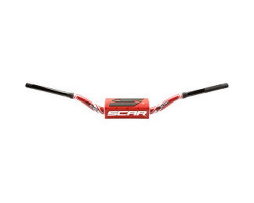 Scar racing рульо 28,6 мм villopoto/stewart модель червона/чорна губка червона/чорна