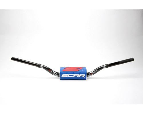 Scar racing handlebar 28.6mm yamaha yz/yzf model black/white sponge blue/black