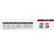 Ремокомплект переднього амортизатора showa 2024/07 honda crf 250 '09, kawasaki kxf 250 '09-'12, suzuki rmz 450 '09-'12, rm 250 '06-'09, rmz 250 '09-'12 (сальники x 2, пилогарники x 2, підшипники x 4) (комплект для обслу