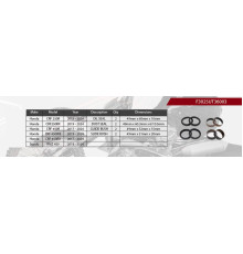 Ремкомплект переднього амортизатора showa 2024/07 honda crf 250 r '15-'24, crf 250 rx '19-'24, crf 450 r '17-'24, crf 450 rx '17-'24, suzuki rmz 450 '18-'24, (сальни x 2 , пилові ущільнення x 2, підшипники x 4) (ком