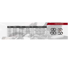 Ремкомплект переднього амортизатора showa 2024/07 honda crf 250 r '15-'24, crf 250 rx '19-'24, crf 450 r '17-'24, crf 450 rx '17-'24, suzuki rmz 450 '18-'24, (сальни x 2 , пилові ущільнення x 2, підшипники x 4) (ком