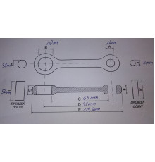 Шатун wossner (4t) husqvarna tc 250 '10-'13, te 250 '10-'13 (03.6340)