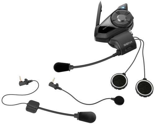 Sena 30K Інтерком Мотоциклетний Mesh 2.0 Bluetooth 4.1 до 2000м з HD динаміками та універсальним набором мікрофонів (без FM радіо) (2 набори) Чорний