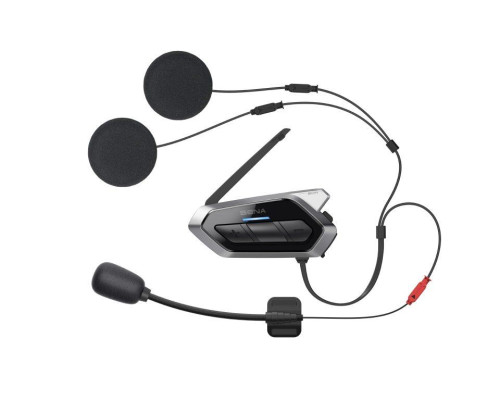 Sena 50R Інтерком Мотоциклетний Quantum Mesh 2.0 Bluetooth 5.0 до 2000м з FM радіо та аудіосистемою Harman Kardon (2 комплекти) Чорний