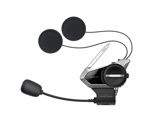 Sena 50s Інтерком Мотоциклетний Quantum Mesh 2.0 Bluetooth 5.0 до 2000м з FM радіо та аудіосистемою Harman Kardon (1 комплект) Чорний