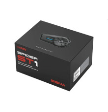 Sena Spider ST1 Інтерком Мотоциклетний Mesh 2.0 до 2000м з HD динаміками та універсальним мікрофоном без FM радіо 1 комплект чорний