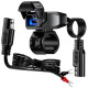 Biketec Gniazdo USB Quick Charge Power Delivery для мотоцикла SAE на кермо Чорний