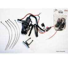 Biketec BTMUS28 мотомотоциклетне гніздо USB x2 з запобіжником монтаж на плоску поверхню або на кермо чорний