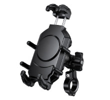 Biketec R19 тримач для телефону антивібраційний для мотоцикла на кермо чорний