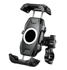 Biketec R22 тримач для телефону антивібраційний швидке кріплення на кермо чорний