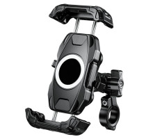 Biketec R22 тримач для телефону антивібраційний швидке кріплення на кермо чорний