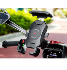 Biketec R15-Metal тримач для телефону на мотоцикл металевий на кермо або дзеркало чорний
