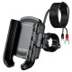 Biketec R9-Clip-PD тримач для телефону з зарядкою USB 3.0 Power Delivery на кермо або дзеркало чорний