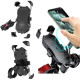 Biketec R13W тримач для мотоцикла з бездротовою зарядкою USB QC чорний
