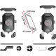 Biketec R15W-PD тримач для мотоцикла з індукційною зарядкою для телефону чорний
