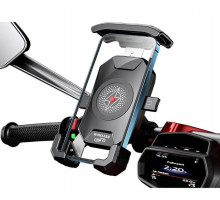 Biketec R15W-PD тримач для мотоцикла з індукційною зарядкою для телефону чорний