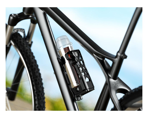 Biketec UBH2 тримач для фляги/пляшки/термоса з LED-діодом для мотоцикла, скутера, велосипеда чорний