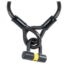 Oxford Linka Loop Lock Замок Сталевий з Ключем Довжина 2м x 15мм Чорний