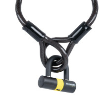 Oxford Linka Loop Lock Замок Сталевий з Ключем Довжина 2м x 15мм Чорний
