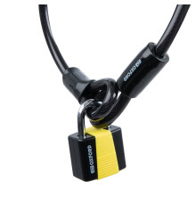 Oxford Loop Lock Junior  трос проти крадіжки зі сталі з замком 1,8м x 10мм чорний