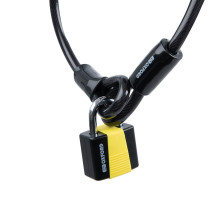 Oxford Loop Lock Junior  трос проти крадіжки зі сталі з замком 1,8м x 10мм чорний