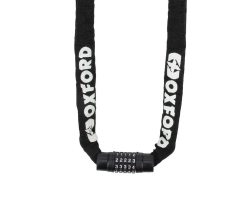 Oxford Combi Chain 8 ланцюг протиугінний 8мм x 2м кодовий замок чорний