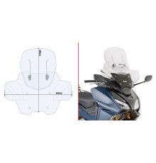 Givi Airflow Регульоване вітрове скло HONDA Forza 750 2021 Прозоре