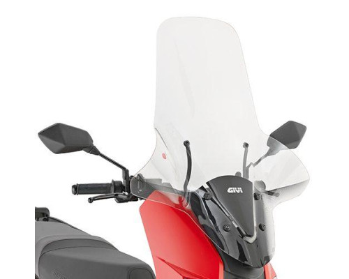 Givi 2024 вітрове скло прозоре 81,5x64,5 см для Seat Mo 125 2022-2023 / Silence S01 2022-2023