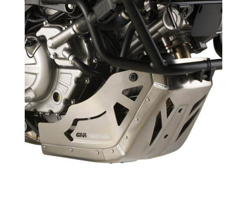 Givi, алюмінієвий захист масляного піддону, для Suzuki DL 650 V-Strom L2-L3-L4 (2011-2016) DL 650 V-Strom (2017-2021), сріблястий