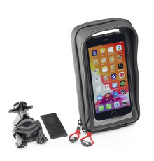 Givi універсальне кріплення для смартфона/GPS на кермо/дзеркало, сумісність iPhone 8, Galaxy S9+, Note 7, чорний