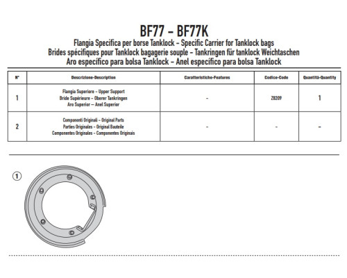 Givi Tanklock кріплення для бака Ducati Streetfighter V4 1100 2020-2022 чорний