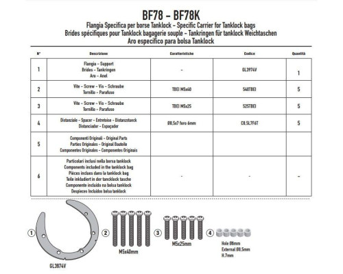 Givi Tanklock Кріплення KTM Duke 790/890 2018-2023 Чорний