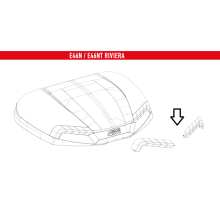 Givi E46 Відбивач для Кофра Червоний (Кріплення в комплекті)