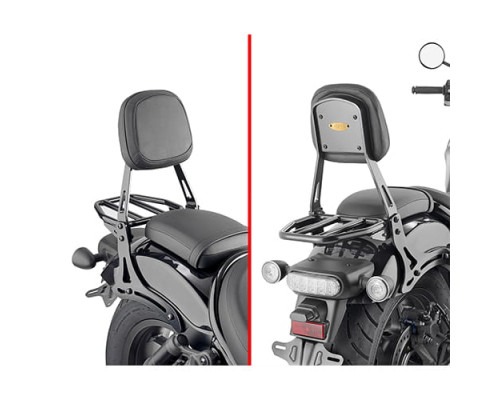 Givi, oparcie pasa?era z baga?nikiem, HONDA CMX 1100 Rebel, 2021-2022, чорний