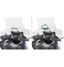 Givi, поперечка для монтажу GPS/смартфона, HONDA Forza 750, 2021, чорний