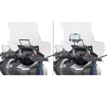 Givi, поперечка для монтажу GPS/смартфона, HONDA Forza 750, 2021, чорний