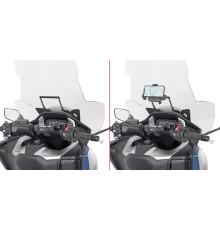 Givi, поперечка для монтажу GPS/смартфона, HONDA Forza 750, 2021, чорний