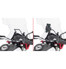 Givi, поперечка для монтажу GPS/смартфона, Moto Guzzi V85 TT, 2019, чорний
