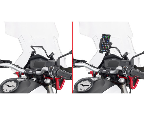 Givi, поперечка для монтажу GPS/смартфона, Moto Guzzi V85 TT, 2019, чорний