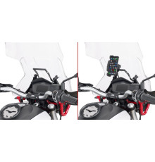Givi, поперечка для монтажу GPS/смартфона, Moto Guzzi V85 TT, 2019, чорний