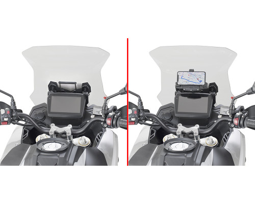 Givi Voge Valico 525 DSX Поперечка для Монтажу GPS/Смартфона Чорний