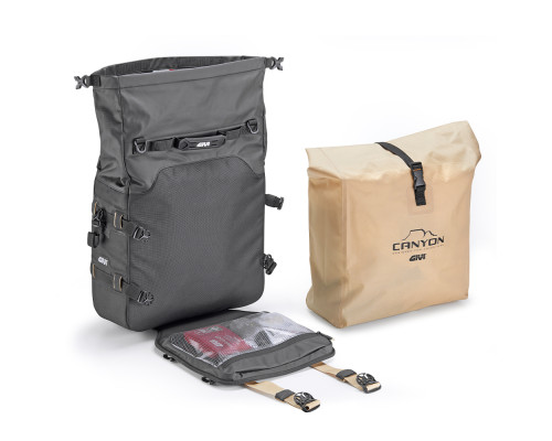 Givi Canyon сумки водонепроникні off-road / enduro 2x25л кріплення на Стелажі з замком типу monokey чорний