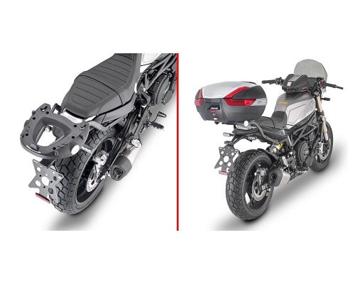 Givi, Стелаж kufra центрального, для Benelli Leoncino 800, без пліти, 2022, чорний