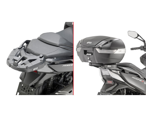 Givi, Стелаж kufra центрального, кріплення для центрального кофра, без плити, Kymco Xciting S400i, 2018-2020, чорний