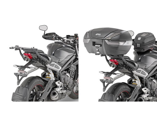 Givi, Стелаж для центрального кофра, без плити, для Triumph Street Triple 765, 2017-2018, чорний