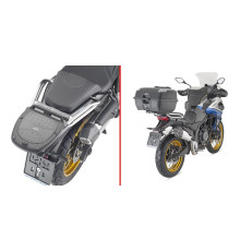 Givi Voge Valico 525DSX Стійка для центрального кофра Без плити Чорний