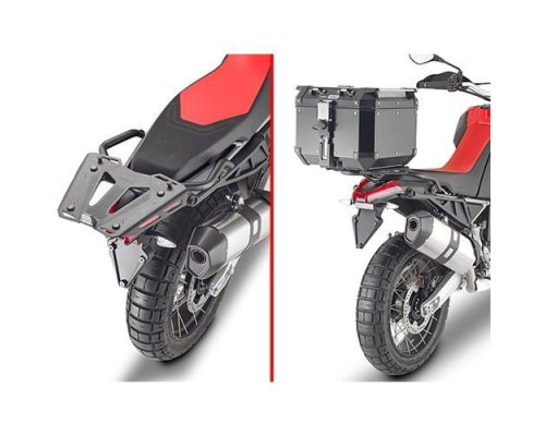 Givi, Стелаж для центрального кофра, без плити, для Aprilia Tuareg 660, 2021-2022, чорний