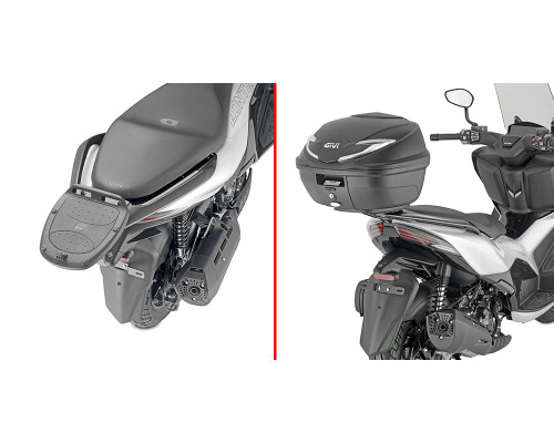 Givi, Стелаж kufra центрального Monolock, для Zontes 350 D, без плити, чорний