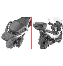 Givi Zontes 350E Стійка для центрального кофра Monolock Без плити Чорний