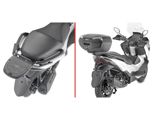 Givi Zontes 350E Стійка для центрального кофра Monolock Без плити Чорний